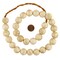 The Bead Chest Naga Conch Shell Beads - Full Strand of Genuine Natural Ocean Seashell Beads from Nepal (Round 20mm, Vintage)